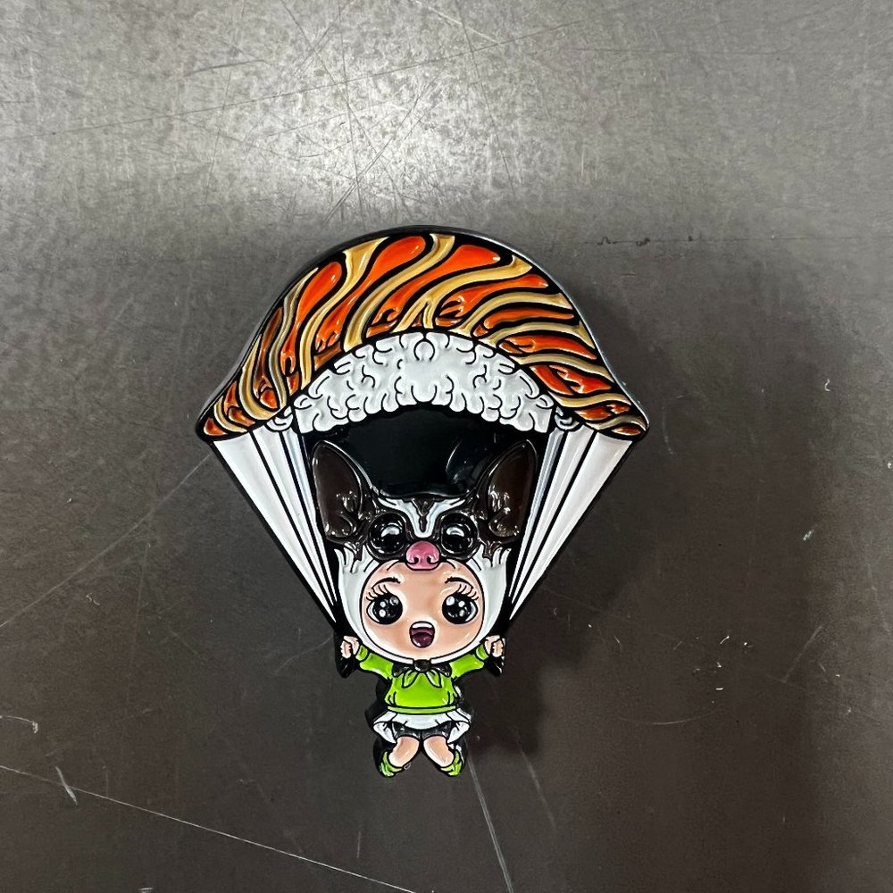 Sushi Skydiver Enamel Pin